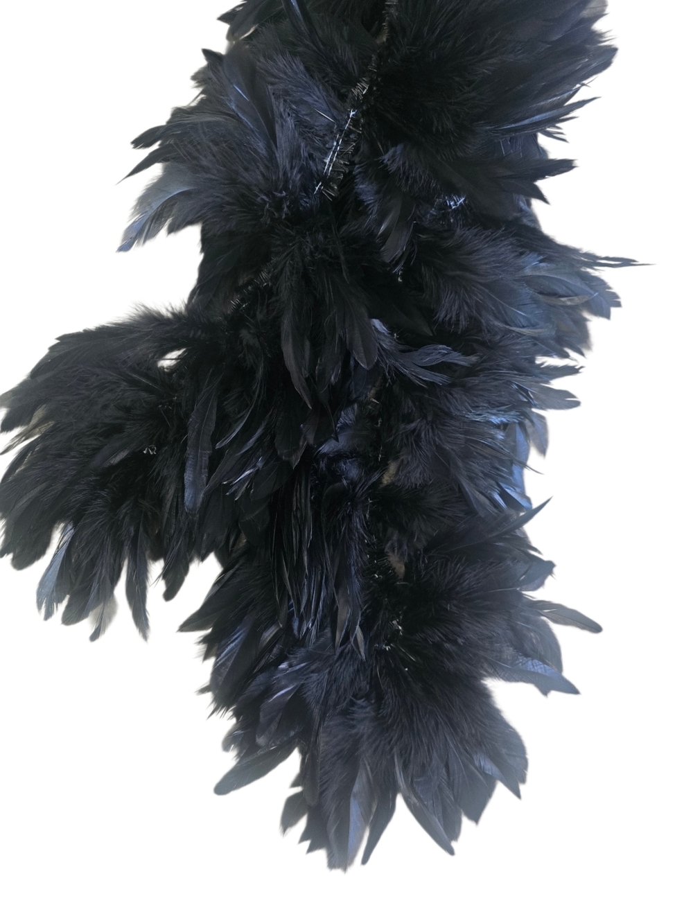 Black Feather Boa – 60” Glam Statement / Old Hollywood / Burlesque Vibe - Picture 5 of 5